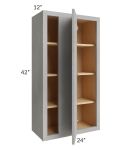 Gramercy Grey Mist 24x42 Blind Corner Wall Cabinet
