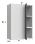 Euro Cafe 24x35-1/4 Blind Corner Wall Cabinet