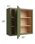 Midtown Hunter Green Shaker 30x30 Blind Corner Wall Cabinet