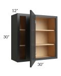 Midtown Black Shaker 30x30 Blind Corner Wall Cabinet