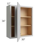 Tuscan Painted Grey 30x36 Blind Corner Wall Cabinet