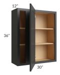 Midtown Black Shaker 30x36 Blind Corner Wall Cabinet