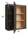 Vienna Black 30x36 Blind Corner Wall Cabinet