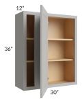 Salem Light Grey 30x36 Blind Corner Wall Cabinet