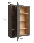 Midtown Dark Grey Shaker 30x42 Blind Corner Wall Cabinet