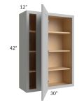 Midtown Painted Grey Shaker 30x42 Blind Corner Wall Cabinet