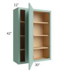 Midtown Mint Green Shaker 30x42 Blind Corner Wall Cabinet