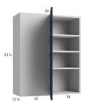 Harbor Navy 33x40-1/4 Blind Corner Wall Cabinet