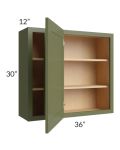 Midtown Hunter Green Shaker 36x30 Blind Corner Wall Cabinet