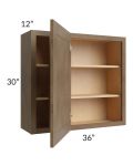 Midtown Mocha Shaker 36x30 Blind Corner Wall Cabinet