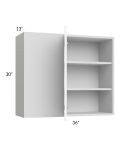 Milan White Matte 36x30 Blind Corner Wall Cabinet