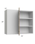 Milan Pecan 36x30 Blind Corner Wall Cabinet