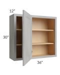 Gramercy Grey Mist 36x30 Blind Corner Wall Cabinet