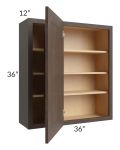 Tuscan Kona Brown 36x36 Blind Corner Wall Cabinet