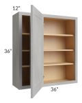 Gramercy Grey Mist 36x36 Blind Corner Wall Cabinet