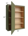 Midtown Hunter Green Shaker 36x42 Blind Corner Wall Cabinet