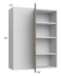 Milan Pecan 36x42 Blind Corner Wall Cabinet