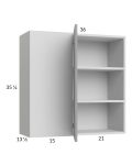 Euro Grey 36x35-1/4 Blind Corner Wall Cabinet