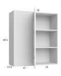 Euro Gloss White 36x40-1/4 Blind Corner Wall Cabinet