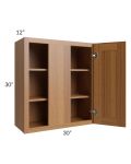 Artisan Walnut Shaker 30x30 Blind Wall Cabinet