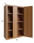 Artisan Walnut Shaker 30x42 Blind Wall Cabinet