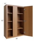 Portland Walnut 30x42 Blind Wall Cabinet