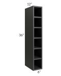 Midtown Black Shaker 6x36 Wine Cube Cabinet