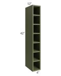 Midtown Hunter Green Shaker 6x42 Wine Cube Cabinet