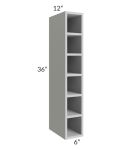 Tuscan Painted Grey 6x36 Wine Cube Cabinet
