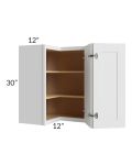 Asheville White Shaker 24x30 Easy Reach Wall Cabinet