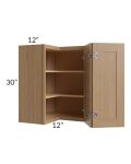 Asheville Rift Oak Shaker 24x30 Easy Reach Wall Cabinet