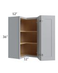Asheville Grey Shaker 24x36 Easy Reach Wall Cabinet