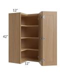 Asheville Rift Oak Shaker 24x42 Easy Reach Wall Cabinet