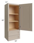 Tuscan Oyster 18x48x15 Wall Cabinet with Drawers