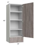 Milan Hazel 18x48x15 Wall Cabinet with Drawers