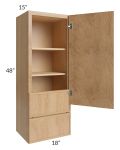 Vienna Timber 18x48x15 Wall Cabinet with Drawers
