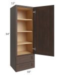 Tuscan Kona Brown 18x54x15 Wall Cabinet with Drawers