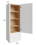 Midtown White Shaker 18x54x15 Wall Cabinet with Drawers