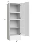 Milan White Gloss 18x54x15 Wall Cabinet with Drawers