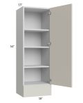 Milan Beige Matte 18x54x15 Wall Cabinet with Drawers