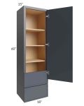 Vienna Indigo 18x60x15 Wall Cabinet with Drawers