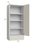 Milan Beige Matte 24x54x15 Wall Cabinet with Drawers