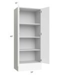 Milan White Matte 24x60x15 Wall Cabinet with Drawers