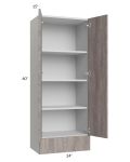 Milan Hazel 24x60x15 Wall Cabinet with Drawers