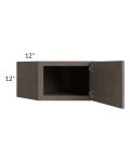 Natural Grey Shaker 24x12 Wall Diagonal Corner Cabinet