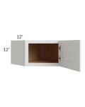 Southport White Shaker 24x12 Wall Diagonal Corner Cabinet