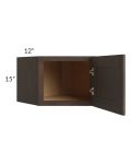Tuscan Kona Brown 24x15 Diagonal Corner Wall Cabinet