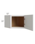 Midtown Cloud Shaker 24x15 Diagonal Corner Wall Cabinet