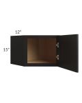 Midtown Java Shaker 24x15 Diagonal Corner Wall Cabinet