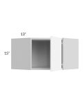 Milan White Matte 24x15 Diagonal Corner Wall Cabinet